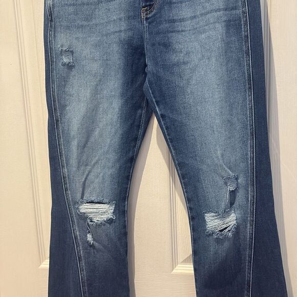 Kancan festival high rise fray hem flare jeans SZ 26 - Picture 4 of 13